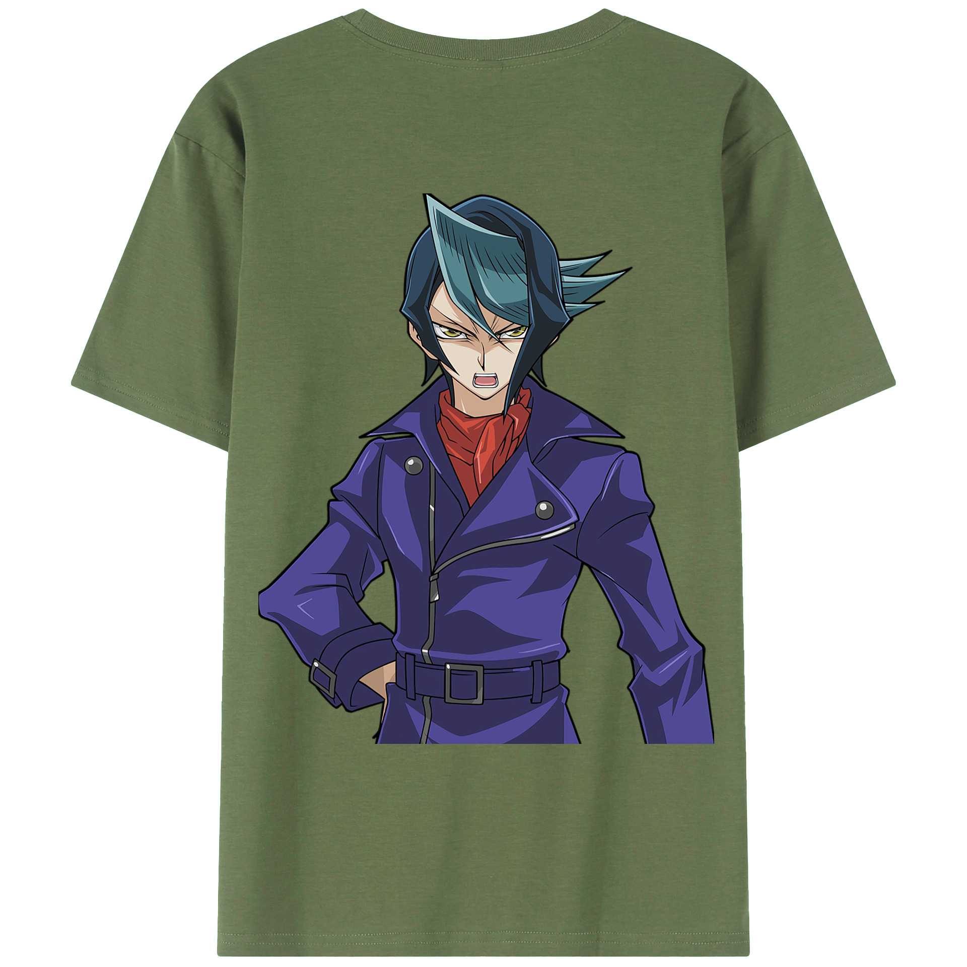 （画像用） 遊☆戯☆王 Yu-Gi-Oh! 綿100％ メンズ半袖Tシャツ（バックプリント） 通気性